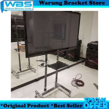 Bracket Standing TV LED 32 40 42 43 50 55 60 65 Inch Stand TV Dorong & Roda 24-32 INCH