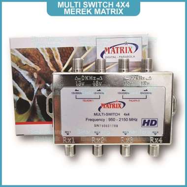 Multi Switch 4x4 Frequency 950 - 2150 Mhz untuk parabola merek matrix