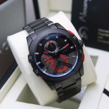 ALEXANDRE CHRISTIE AC 6607 BLACK RED. GARANSI RESMI 1TAHUN