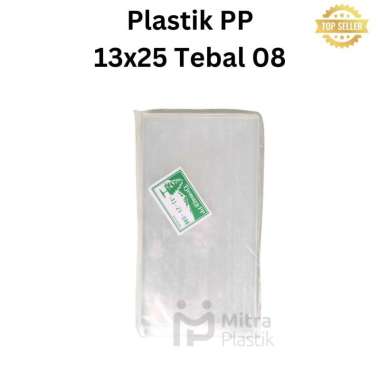 Plastik PP 13x25 Tebal 08 Kantong Plastik Bening Snack Keripik Tebal Transparan Murah