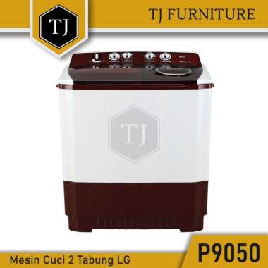 LG Mesin Cuci 2 Tabung Twin Tube Pengering Baju Kapasitas 9 kg P9050R P9050RTB P 9050 P9050 P9050RTB