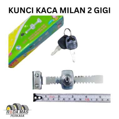 Kunci Etalase Kaca Sliding Door Milan 2 Gigi MULTYCOLOUR