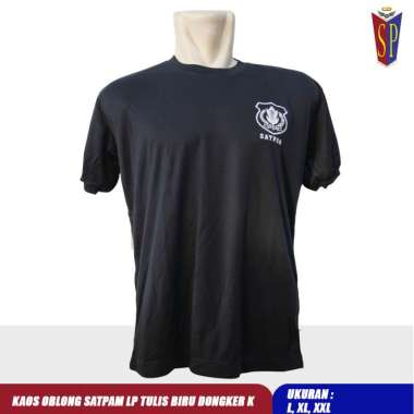 Kaos Satpam Logo Biru - Kaos Security Logo Biru - Kaos Dalam Satpam Biru Logo XXL