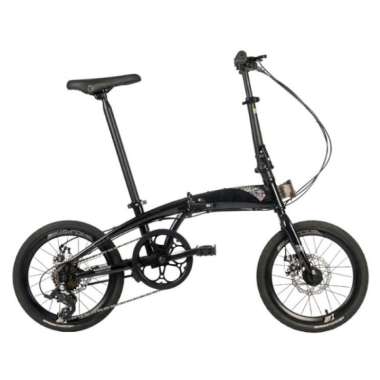 Police Milan 8 Speed Patternline Seli 16 Inci Sepeda Lipat Hitam Coklat
