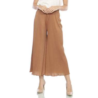 Cottonology Celana Kulot Plisket Brown
