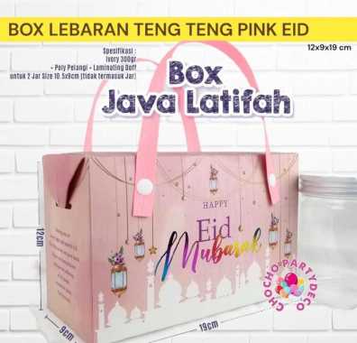 Box Idul Fitri TENG TENG B / Kotak Kue Lebaran / Parcel Idul Fitri / Hampers Lebaran ukuran 12x9x19 