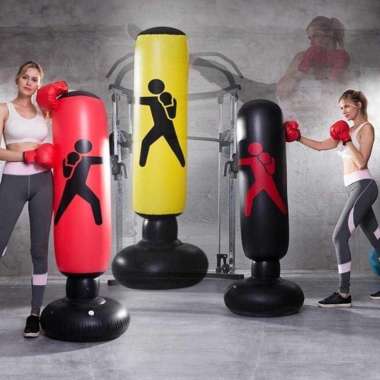 Vertical Punching Bag Tiang Samsak Inflatable 1.6M DS0096 Samsak Tinju Knukcle Besi Boxing Knekel Te