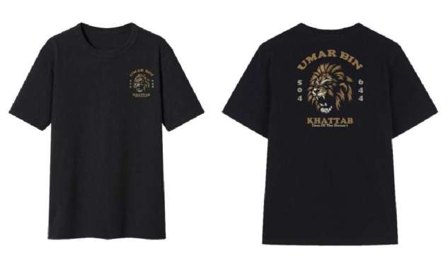 ZHON ARMY - Tshirt Islamic Umar Bin Khatab - Baju Pemuda Hijrah XXL