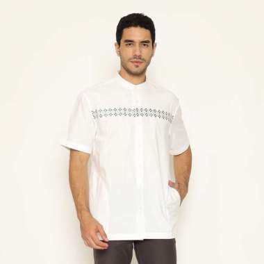 AMK Baju Koko Pria Lengan Pendek KK TAREEQ S/S Putih L