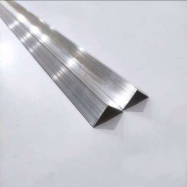 List Lis Siku Alumunium Sisi Meja Etalase Rak 1x1 2x2 3x3 cm per Meter - 2.5 x 2.5 cm 2 x 2 cm