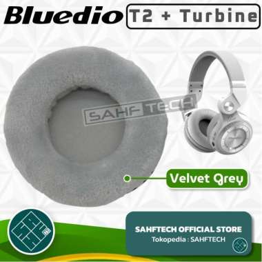 Earpad Bluedio T2+ Turbine Earcup Ear Pad Cup Bantalan Busa Foam Busa Velvet Grey