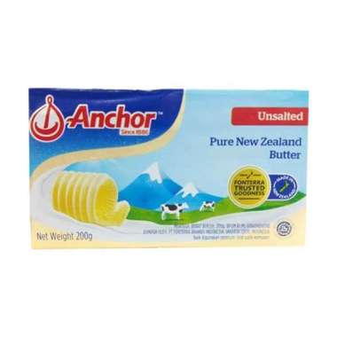 ANCHOR BUTTER UNSALTED 200GR