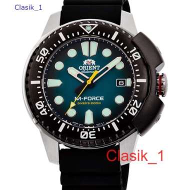 Original 100%!! ORIENT RA-AC0L04L00B M-Force Green Dial Black Garansi Resmi 2 Tahun