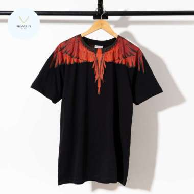 MARCELO BURLON Icon wings tshirt - 100% Authentic Black Red