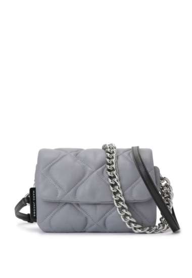MARC JACOBS Small Quilted Pillow Bag Rock Grey