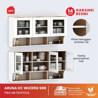 PIRA METROPOLIS OX - ARUNA KC WU120G SRB Rak Dapur / Rak Gantung Dapur / Kitchen Set Atas 3 Pintu Ka