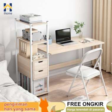 Meja Kerja 120x50CM Meja Kanto Putih（120x50x111）