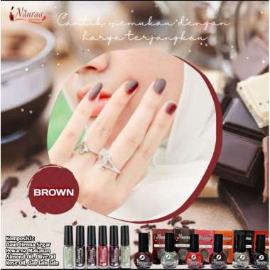Nauraa Naura Kutek Muslimah BPOM Kuteks Halal Muslimah Henna Naura Kutek Halal Sah Natural Brown