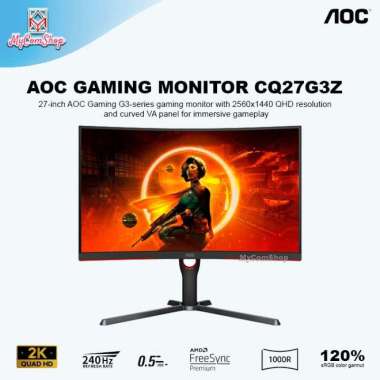 AOC CQ27G3Z - Monitor Gaming 27" QHD 240Hz Curved VA
