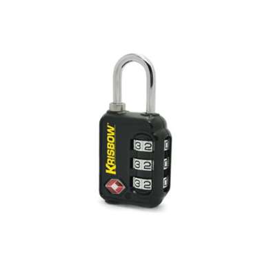Krisbow Gembok Koper 3 Kombinasi Angka Zinc Alloy - Hitam