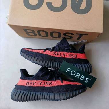 Adidas Yeezy Boost 350 V2 Core Black Red || stripe infrared