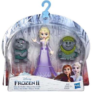 DISNEY FROZEN ELSA DOLL AND TROLLS FIGURE - MAINAN HASBRO ORIGINAL
