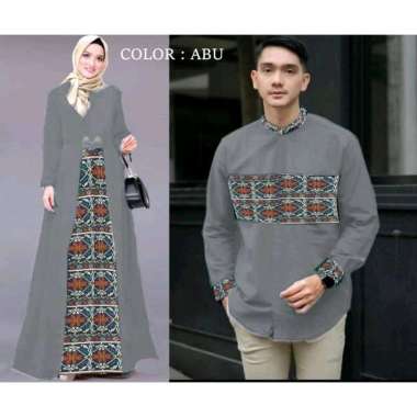 Couple pasangan dress dan kemeja gamis couple baju muslim couple kemeja cowok baju Koko gamis maxy b
