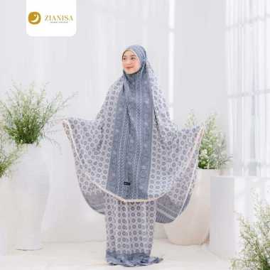 Mukena Tazbiya x zianisa eid maizah grey Rayon Premium Quality Zianisa Grey