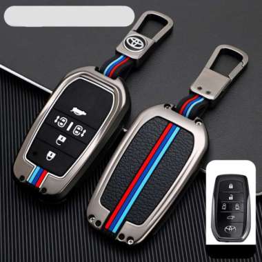 COVER KUNCI TOYOTA ALPHARD / VOXY / CAR KEY COVER - SAESAW Gray 5 Tombol