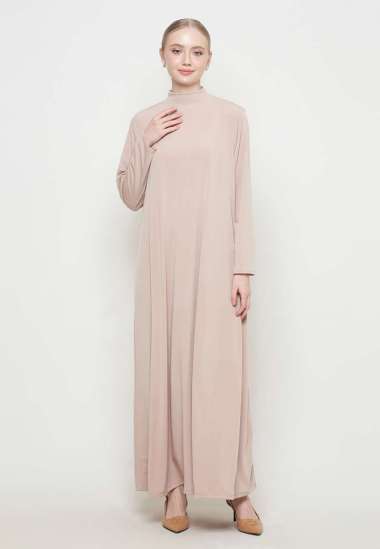 Long Sleeve Turtleneck Abaya Inner Dress / Inner Dress / Inner Dress Lengan Panjang L Nude