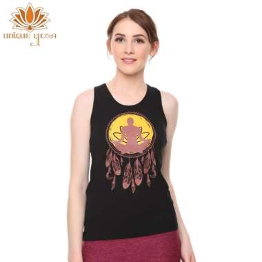 VERISH Baju Kaos Yoga / Tshirt Buddha Soul / Kaos Olahraga L Hitam