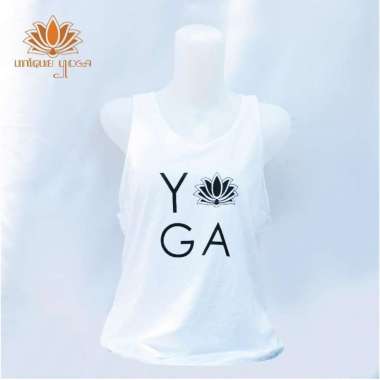 VERISH Baju Olahraga Senam Terbaru / Top Bintik Tulisan Yoga / Kaos Yoga Pria / Kaos Yoga Wanita /Ba