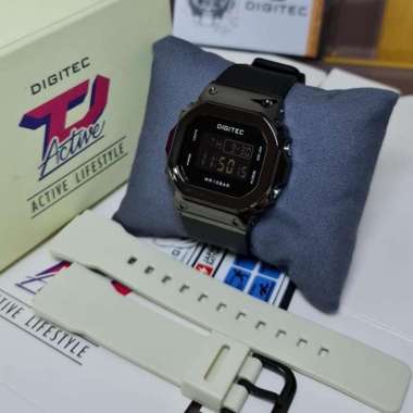 Digitec 7054 Jam Tangan Wanita Digital Free Tali Rubber Original Bk-4B