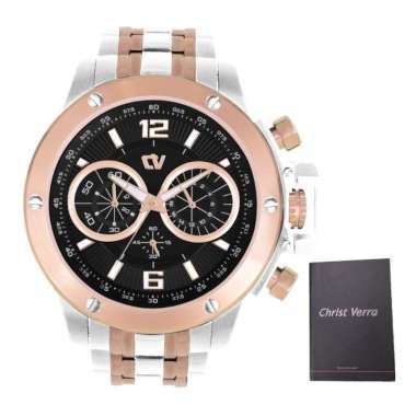 Jam Tangan Pria Christ Verra CV C80257G-14 BLK Original
