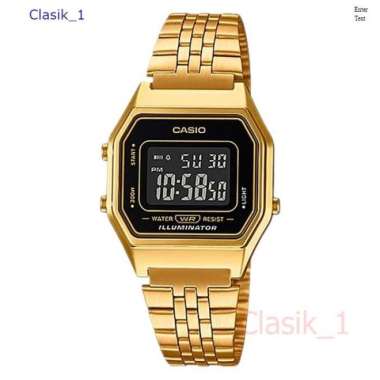 Original 100%!! CASIO LA680WGA-1DF Jam Tangan Wanita Digital Gold