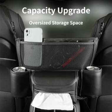 SOURTY Kantong Organizer Mobil Car Storage Bag PU Leather