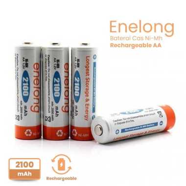 Enelong Baterai Cas Ni-Mh Rechargeable AA 2100mAh 4 PCS