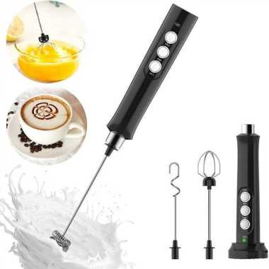 STYLHOME Hand Mixer Mini 3 in 1 Whisk Beater Milk Frother USB Charge