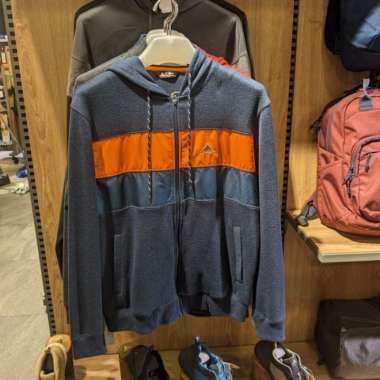 EIGER JAKET STRIPELINE HOODIE ZIP - NAVY M