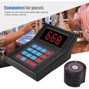 VBESTLIFE Wireless Calling System Restaurant Mesin Antrian 11 Pager