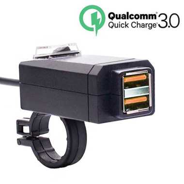 EAFC USB Charger Motor Sepeda 2 Port QC3.0 Waterproof
