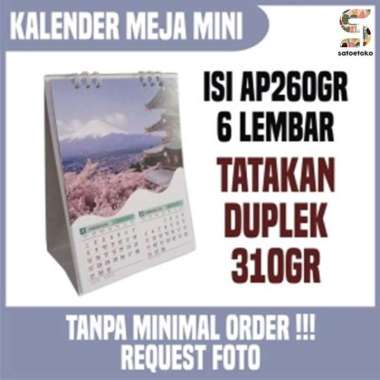 KALENDER MEJA MINI 2024 CUSTOM FOTO SATUAN 12 x 16 cm