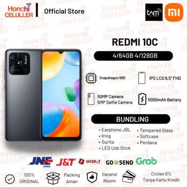 Xiaomi Redmi 10C 4/128GB 4/64GB Garansi Resmi Xiaomi Indonesia TAM REDMI 10C 4/128GB NON BUNDLING