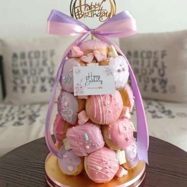 donat tower donat susun donat birthday donat ulangtahun donutultah isi 25pcs