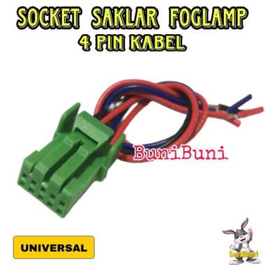 SOCKET SAKLAR FOGLAMP - Soket Fiting Untuk Saklar Switch / Tombol Lampu Foglamp Kabut Mobil Dengan K