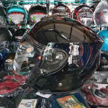 Helm Ink Dynamic Solid hitam gloss XL