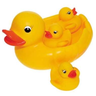 Mainan bebek mandi bahan karet