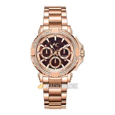 Jam Tangan Wanita Alexandre Christie AC 9205 BF BRGBODR Ladies Brown Dial Rose Gold Stainless Steel 