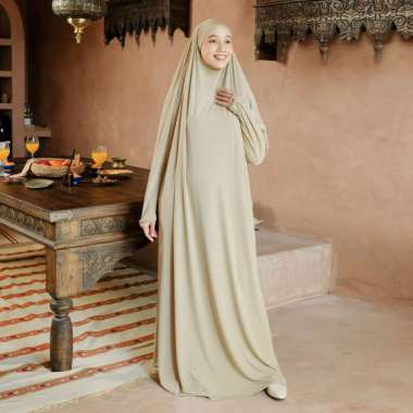 Lozy Hijab - Shameera Abaya (Abaya Umroh Jersey Lozy x Hamidah) Avocado