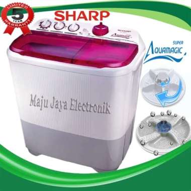 Mesin Cuci 2 Tabung Sharp 8.5 KG EST 85 CR AquaMagic Kering dan Cuci